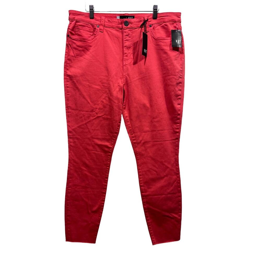 Kut from the Kloth Bright Red Straight-Leg Jeans